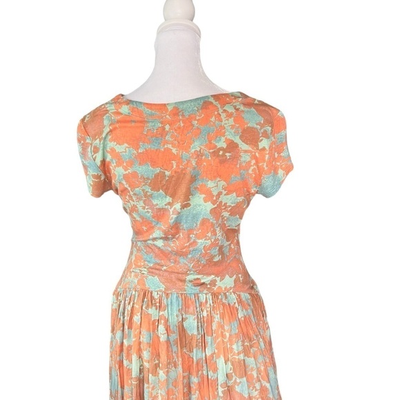 Peruvian Connection - Fit & Flare Orange Blend Dress Sz S - Picture 4 of 6